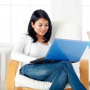 woman on laptop